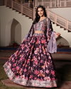 Nsf Design No. 357 Chinon Embroidery Work And Print Work Lehenga With Blouse Dupatta Bulk Orders In India